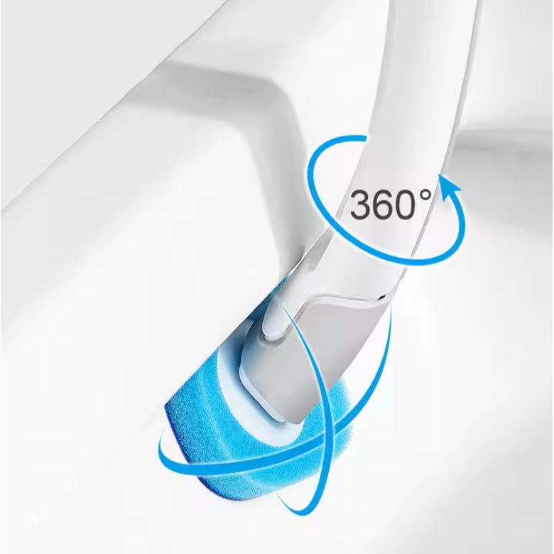 Disposable Snap On Toilet Brush Cleaner Wand with Replacement Heads