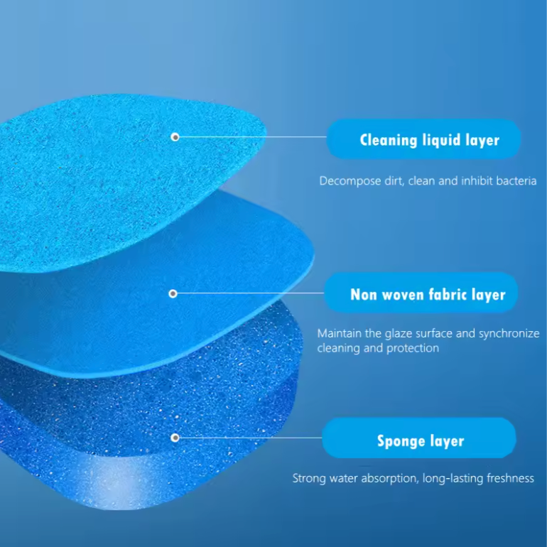 Disposable Snap On Toilet Brush Cleaner Wand with Replacement Heads