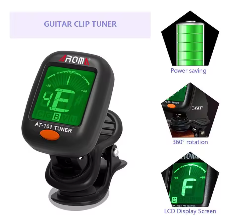 Clip On Chromatic Guitar Tuner
