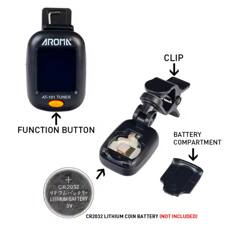 Clip On Chromatic Guitar Tuner