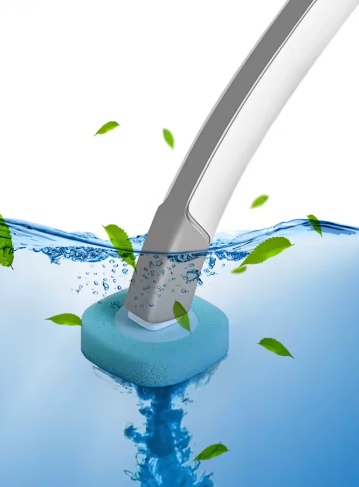 Disposable Snap On Toilet Brush Cleaner Wand with Replacement Heads