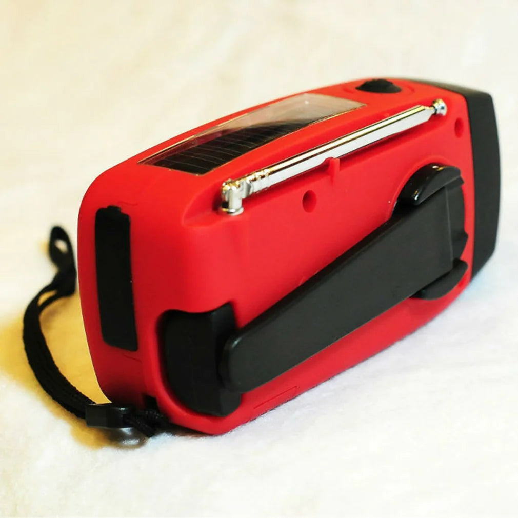 Emergency Survival Portable Radio Kit Charging Power Hub with Solar Power Flashlight