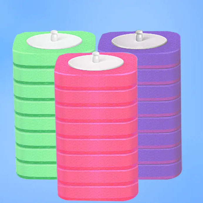 Disposable Snap On Toilet Brush Cleaner Wand with Replacement Heads