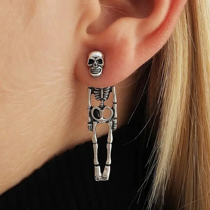 Goth Skull Skeleton Earrings Halloween Jewellery