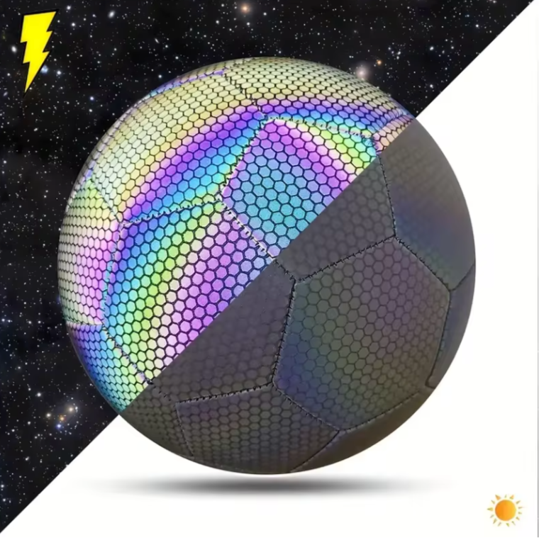 Milachic Holographic Glowing Reflective Sports Soccer Ball Football