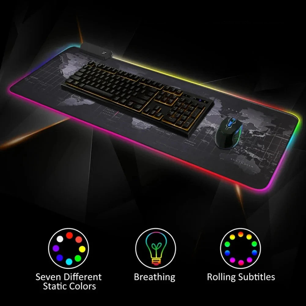 LED Vibe Desk Mat Illuminated Light Gaming Mousepad