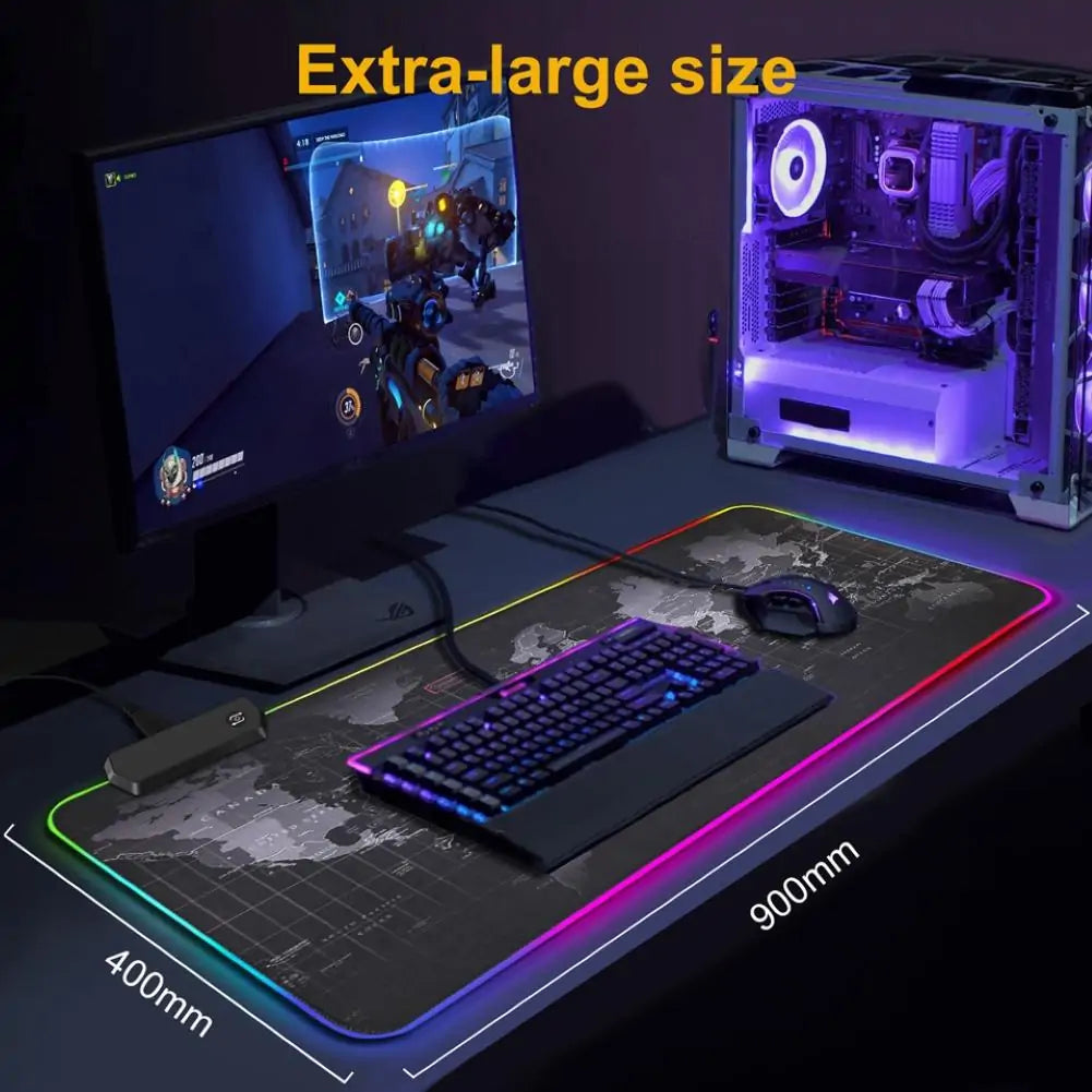 LED Vibe Desk Mat Illuminated Light Gaming Mousepad