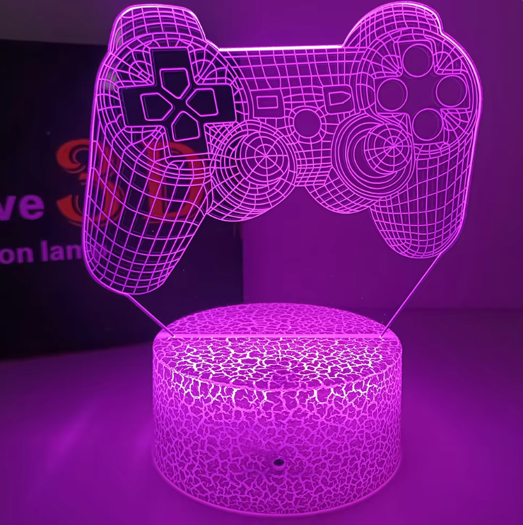 Pixel Vibe Hologram Lamp 3D Illusion Gaming Neon Light