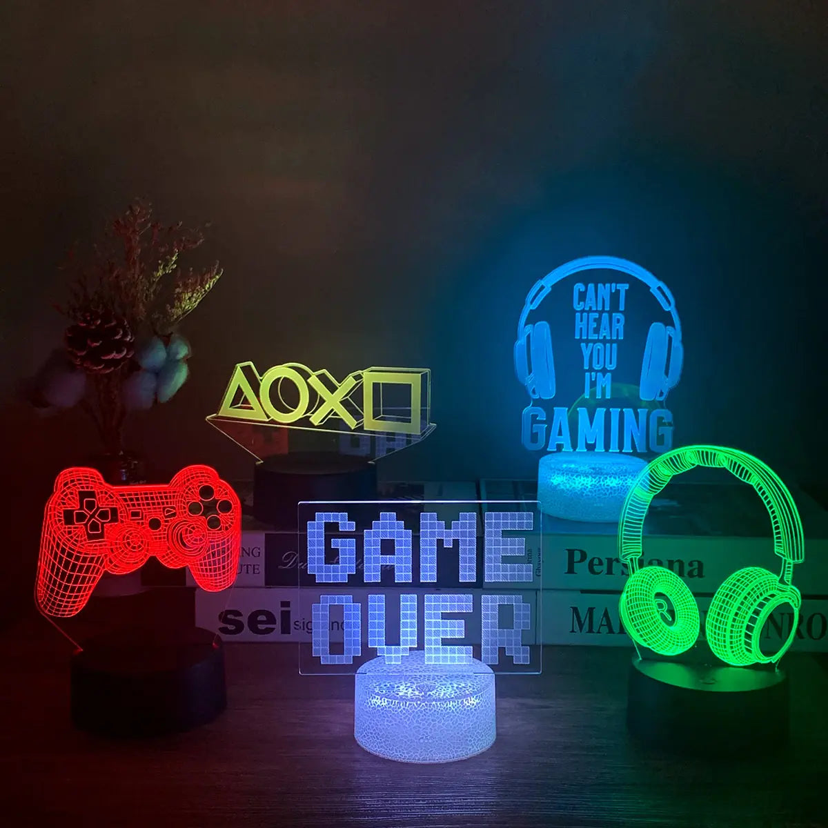 Pixel Vibe Hologram Lamp 3D Illusion Gaming Neon Light