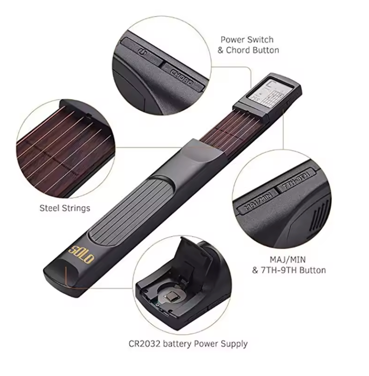 Pocket Pal Portable Travel Learner Guitar Chord Trainer for Beginners