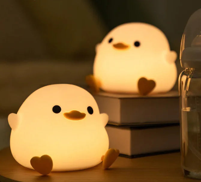 Soft Silicone Glowing Duck Night Light