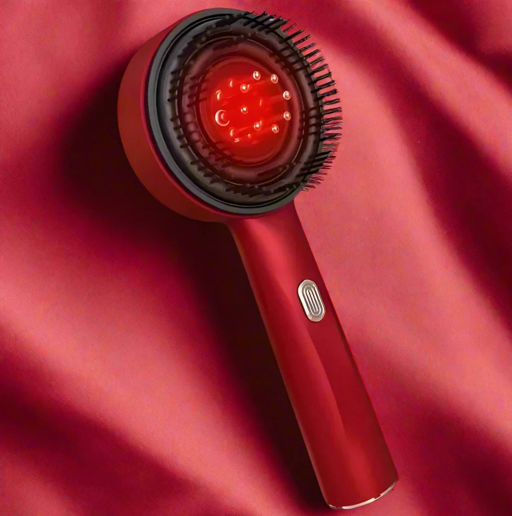 Vitality Locks Scalp Massager Red Light Therapy Electric Hair Regrowth Brush