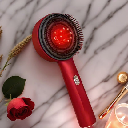 Vitality Locks Scalp Massager Red Light Therapy Electric Hair Regrowth Brush